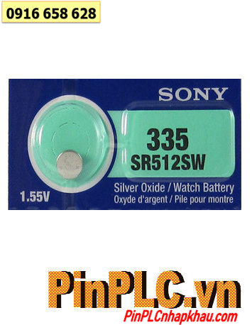 Sony SR512SW _Pin 335; Pin đồng hồ 1.55v Silver Oxide Sony SR512SW _Pin 335